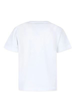 white cotton tshirt BALMAIN PARIS KIDS | BV8R51Z0082100NE